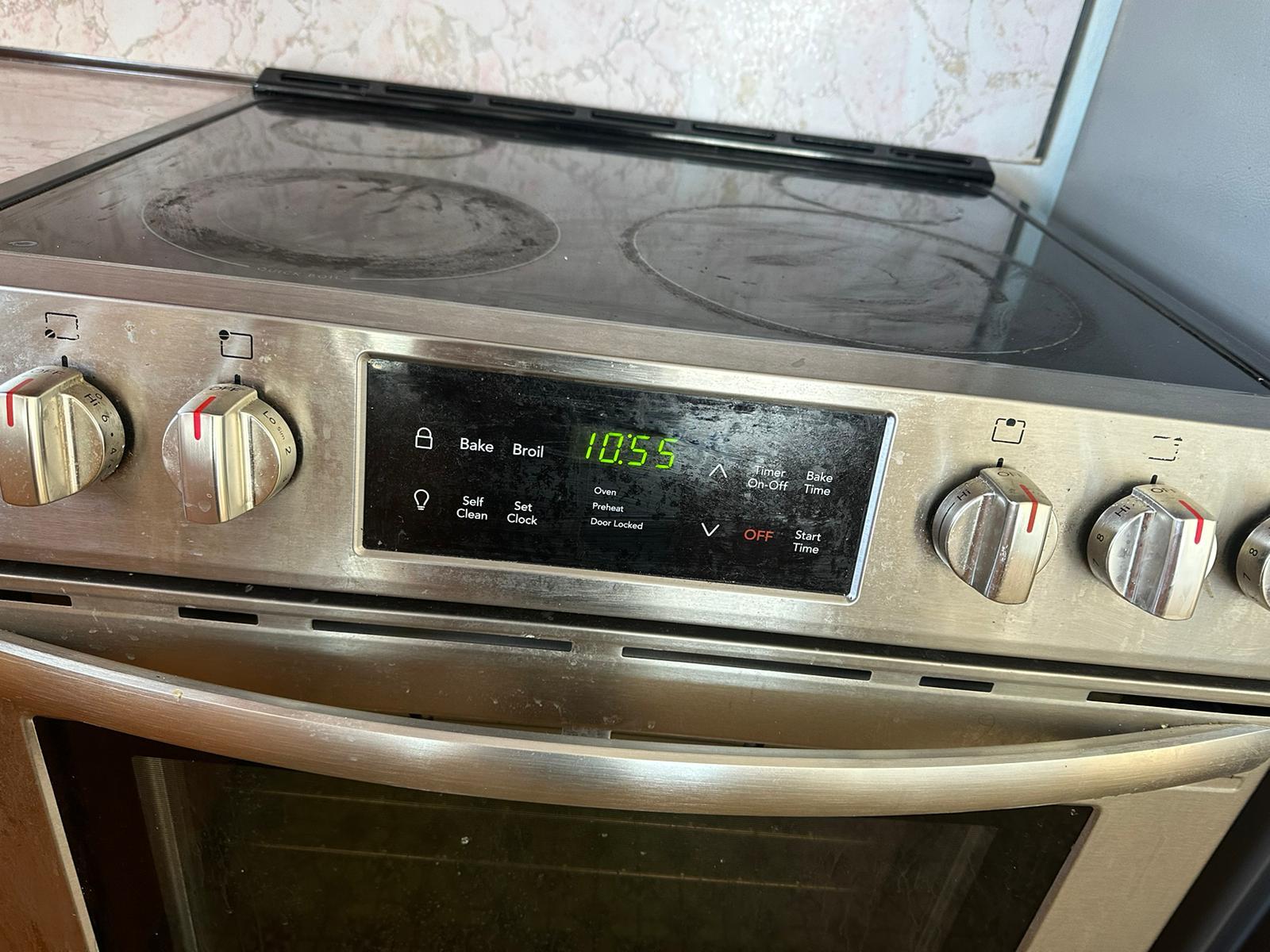 Depois: Fogão brilhando